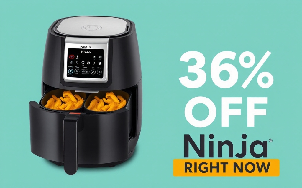 Аэрофритюрница Ninja с двумя зонами сейчас со скидкой 36%